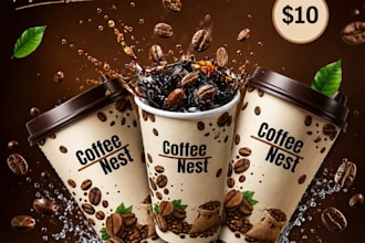design a professional coffee poster