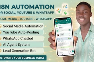 n8n social media automation n8n youtube automation n8n whatsapp chatbot