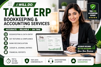 do tally erp bookkeeping, accounting, gst and bank reconciliation