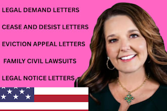 write a professional cease and desist letter, legal notice or demand letter