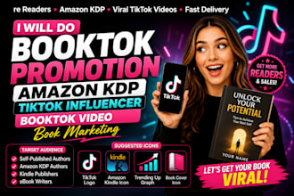 do viral booktok promotion, amazon book promotion and ebook marketing