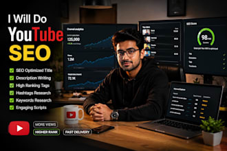 write SEO youtube titles, descriptions, tags, video scripts