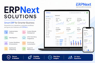 implement, customize, and develop custom erpnext solutions