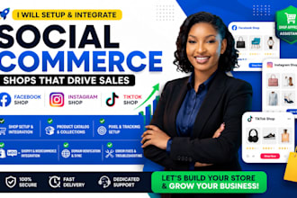 setup social commerce shop and integrate facebook instagram tiktok store