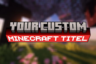 create custom minecraft style text titles