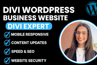design a professional wordpress business website using divi