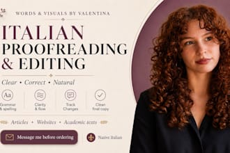 proofread and edit your italian text
