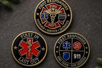 do enamel, military challenge, memorial, and collectible logo