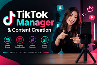 be your tiktok manager and content creator
