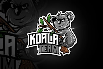 design a professional koala logo with custom concepts