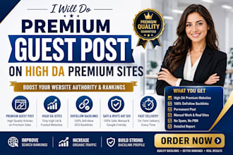 do premium guest post on high da premium  sites