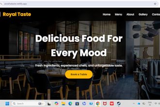 develop restaurant website with ai