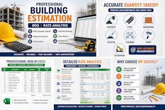 do building estimation boq rate analysis etc