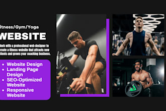 design personal trainer, fitness website, gym website, yoga website