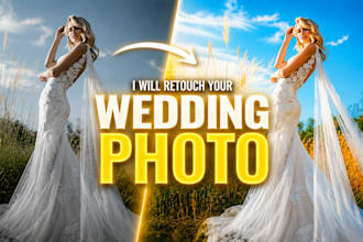 do natural wedding photo retouching and editing