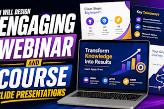 design engaging webinar and course slide presentations