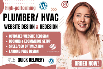 design plumbing website, roofing website, hvac website, handyman website