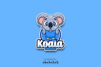 premium koala logo design for businesses and startups