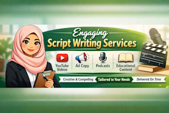 write engaging youtube, ads, and podcast scripts