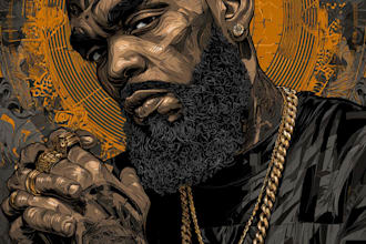 design a custom rap album cover and hip hop music cover