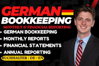 provide german bookkeeping services with monthly and annual financial reporting