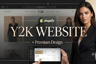 design y2k clothing brand website and streetwear store