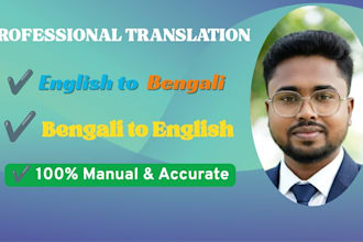 do professional english to bengali translation