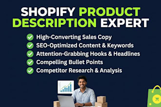write professional shopify product descriptions