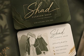 design premium double sided business cards