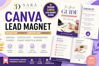 design canva lead magnet, ebook and editable PDF lead magnet