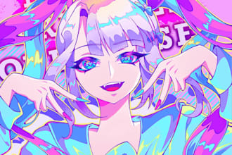 draw colorful anime artwork