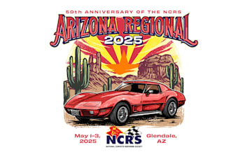 design monogram corvette car show business logo