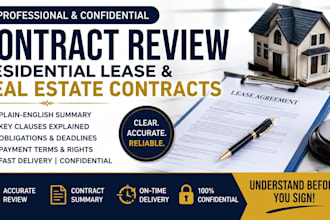 review residential lease agreements and real estate contracts