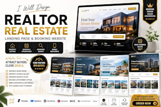 design realtor property apartment real estate landing page booking website