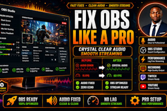 fix obs audio, mic, echo, lag and streaming issues