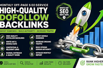 do monthly off page SEO with high quality dofollow backlinks