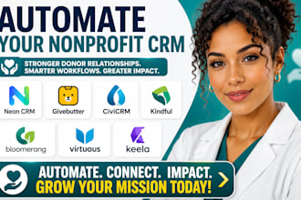 automate neon nonprofit crm givebutter civicrm kindful bloomerang virtuous keela
