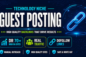 publish high DR tech guest posts with dofollow backlinks