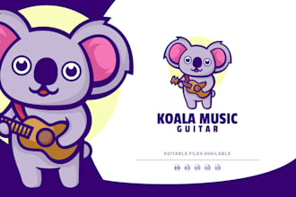 do professional koala logo design with vector source files