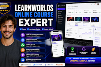 setup learnworlds online course learnworlds website course curriculum upload