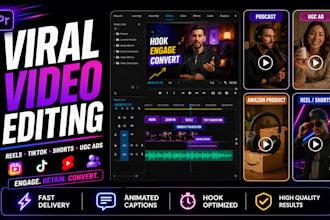 edit viral short form videos for reels, tiktok, youtube shorts and ugc ads