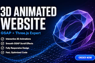 design an interactive 3d animated website with gsap and threejs