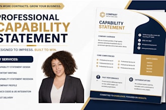 design a professional capability statement for government contracts