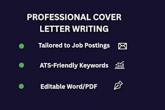 write a professional cover letter for your job application