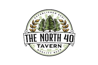 design north woods tavern bar brand logo
