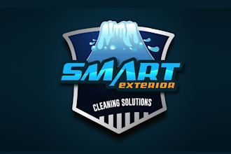 design monogram custom cleaning company logo
