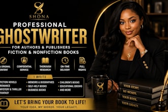 be your ghostwriter, book writer, ebook ghostwriter, and nonfiction writer