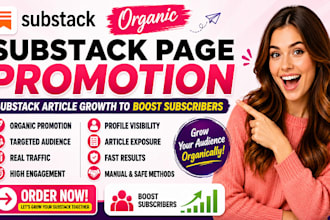 do organic substack page promotion substack article growth to boost subscribers