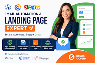 icontact constant contact zoho email marketing campaign automation landing page