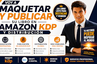voy a maquetar y publicar su libro en amazon KDP y distribución